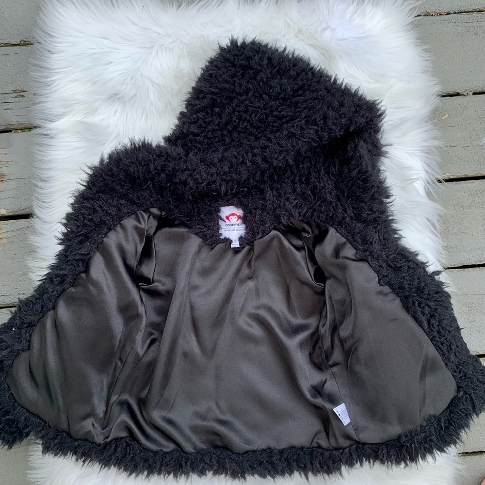 APPAMAN CLEO FAUX FUR COAT JACKET WITH HOODIE GIRL SIZE 4 - Picture 4 of 6